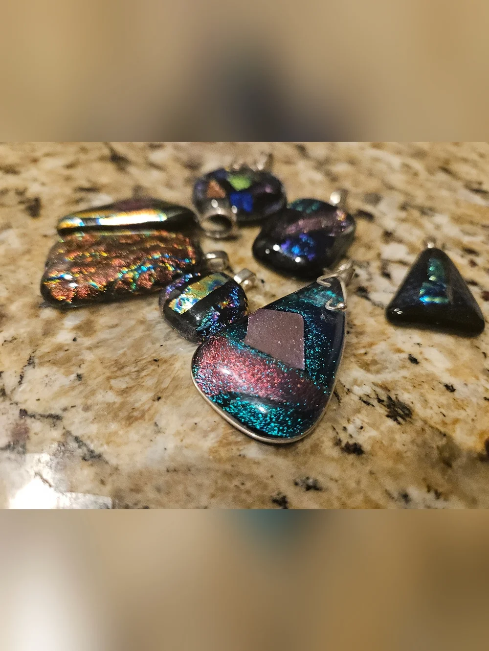 bundle of vintage geometric pendants